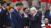 Ông Nguyễn Phú Trọng tiếp ông Tập Cận Bình tại Hà Nội hôm 12/12. (Nhac Nguyen/Pool via AP)