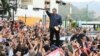 El presidente de Venezuela, Nicolás Maduro, en Los Teques, estado Miranda. 