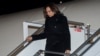 U.S. Vice President Kamala Harris disembarks from Air Force Two upon arrival at Warsaw Chopin Airport, in Warsaw
