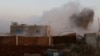 Smoke rises after what activists said were clashes with Islamic State fighters in Soran Azaz, Aleppo, Syria. June 1, 2015.