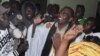 FILE - In this May 2016 photo, Mauritania anti-slavery activist Biram Ould Dah Ould Abeid (C) is welcomed by supporters after the country's supreme court downgraded the crimes he and others were convicted of in 2015 and ordered their release.