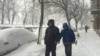 暴雪后的纽约 (美国之音平章拍摄)