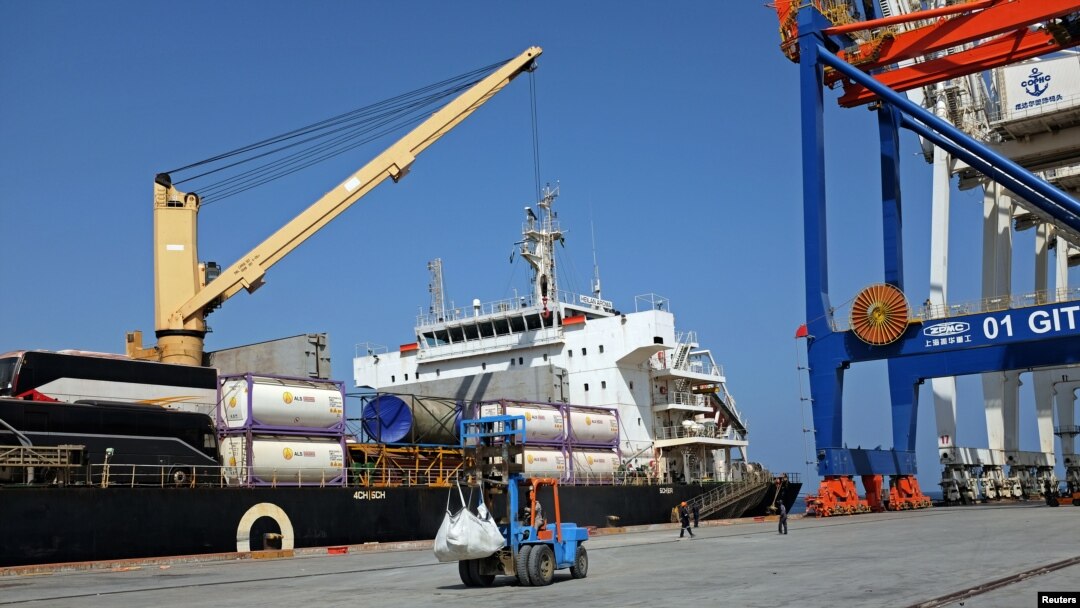 FILE - A view of Gwadar port in Gwadar, Pakistan, Oct. 4, 2017. The port is at the heart of the Chinese investment in the China-Pakistan Economic Corridor.